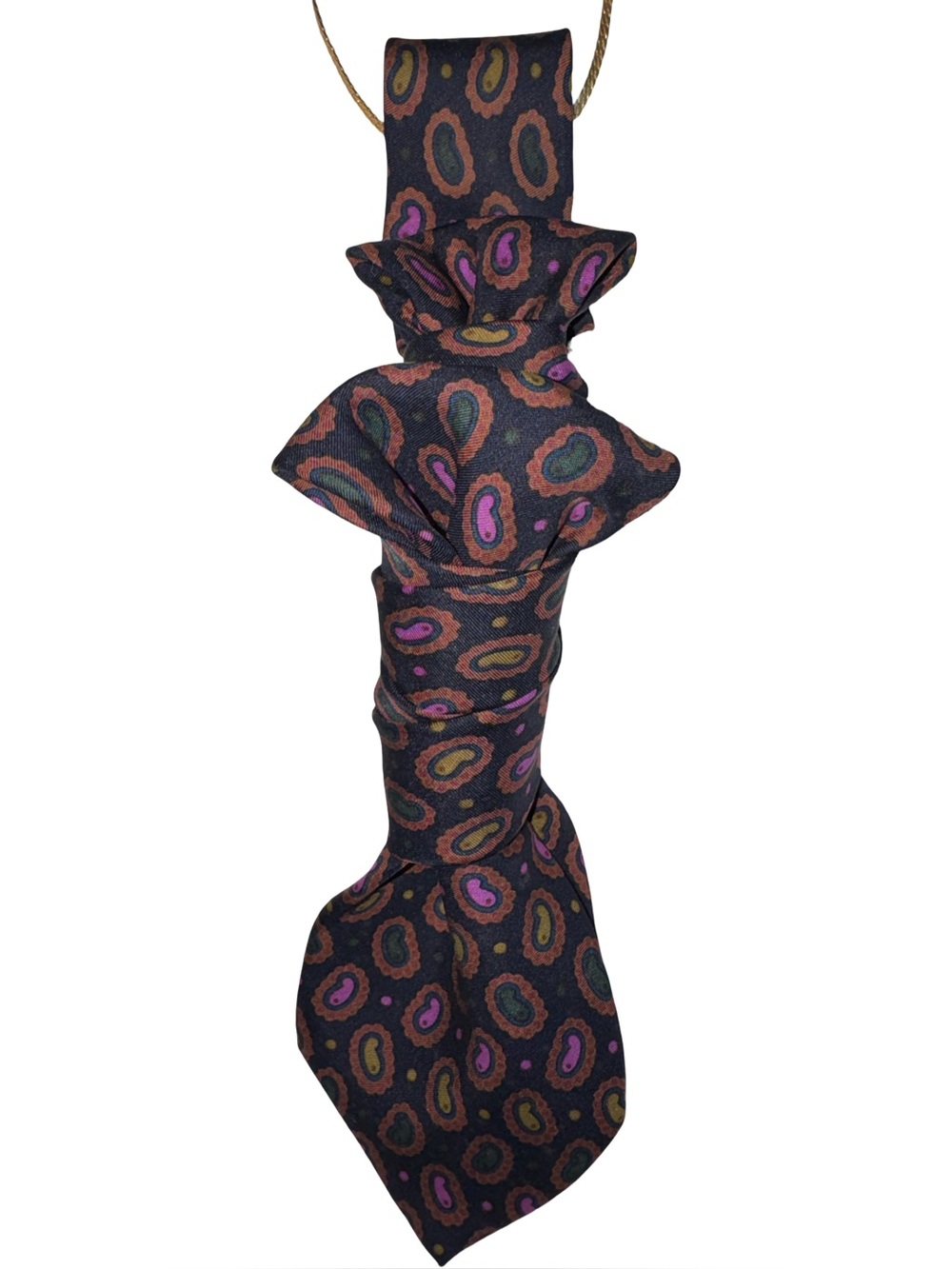 VINTAGE PAISLEY SILK TIE (CHAIN NOT INCLUDED)